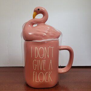 NWT Rae Dunn 'I Don't Give a Flock' Mug with topper